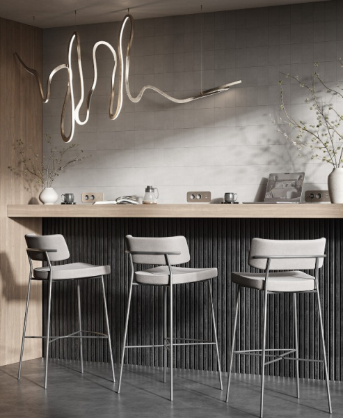 Акустическая панель, черный войлок, 2750х600х19мм, рейки МДФ дуб Графит